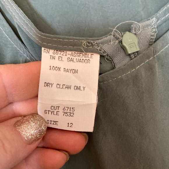 Vintage Women's teal dress. Fits modern size 8-10 - Picture 8 of 8